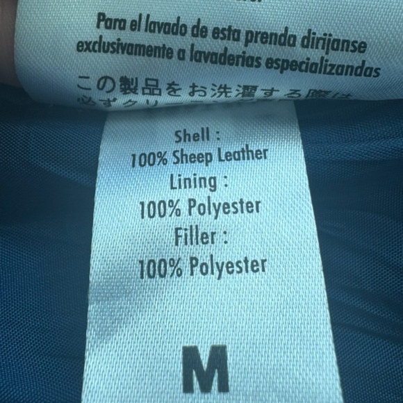 Lavenlico Blue Italian Sheep Leather Jacket | Y2K 2000s Made in Italy - Picture 13 of 13